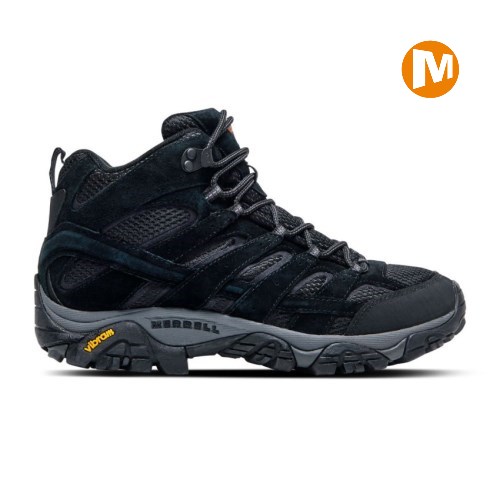 Merrell Moab 2 Mid Ventilator Wanderschuhe Herren Schwarz [DE-LGZAN]